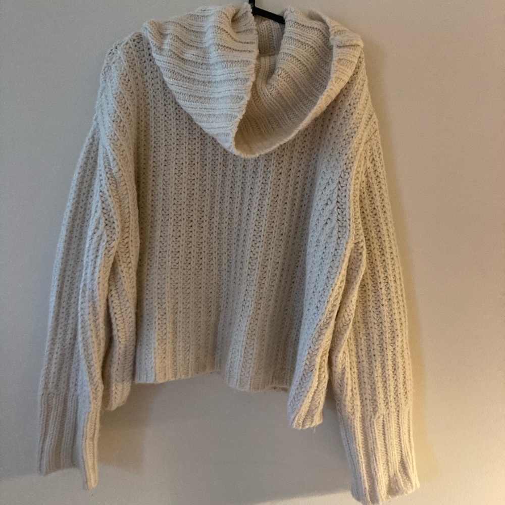 Topshop cowl neck sweater in cream